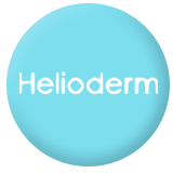 Departamento de produtos de Helioderm da Drogaria Araujo