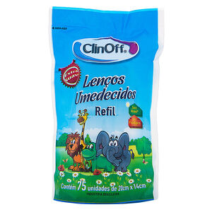 Lenço Umedecido Clin Off Refil com 75 Unidades