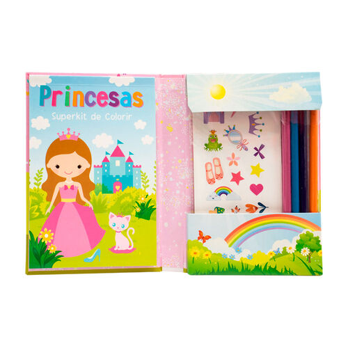 Livro Infantil Superkit de Colorir Princesas