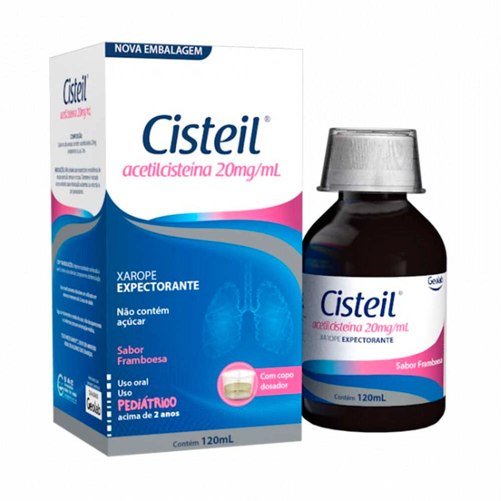 Cisteil 20mg/ml Xarope Pediátrico com 120ml - Drogaria Araujo