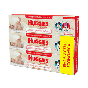 Creme de Assaduras Huggies Supreme Care 3 Unidades de 80g Cada