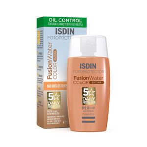 Protetor Solar Facial Isdin Fusion Water 5 Stars Color FPS 50 Cor Escura 50ml