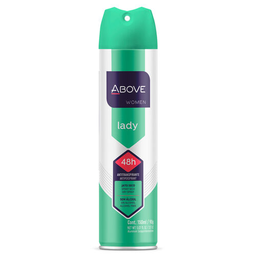 Desodorante Antitranspirante Above Women Lady Aerosol 150ml Frasco