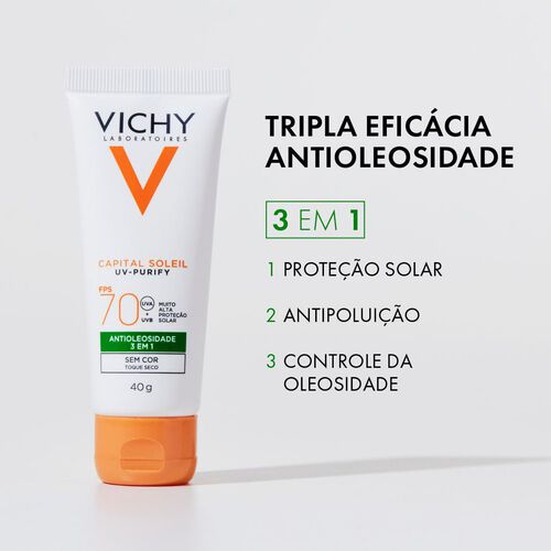 Protetor Solar Vichy Capital Soleil UV Purify FPS 70