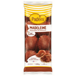 Bolo Madeleine Paderri Sabor Chocolate 200g
