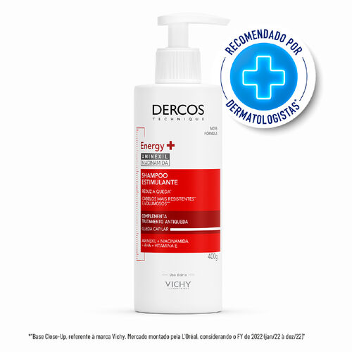 Dercos Energy+ Shampoo Estimulante Antiqueda 400g Verso
