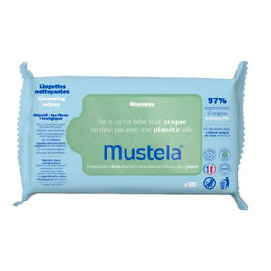 Lenço Umedecido Mustela a Base de Plantas com 60 Unidades