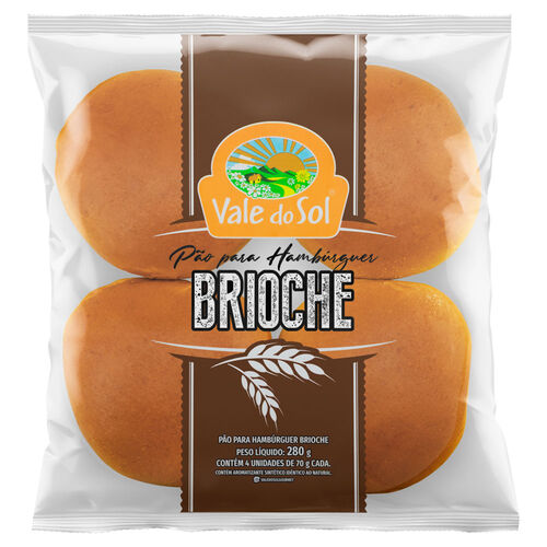 Pão para Hambúrguer Vale do Sol Brioche 280g_1