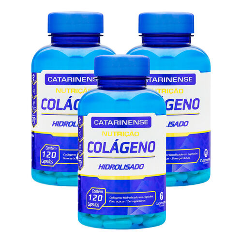 Kit 3 Colágeno Hidrolisado Catarinense com 120 Cápsulas