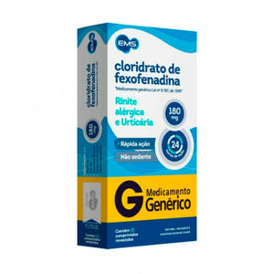 Fexofenadina 180mg EMS Genérico com 10 Comprimidos Revestidos