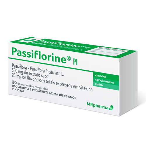 Passiflorine PI 500mg/25mg com 20 Comprimidos Revestidos