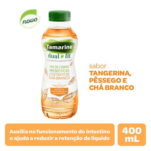 Tamarine Dual Fit Suplemento Alim Tangerina/Pêssego/Chá Branco Z/ Aç 400ml