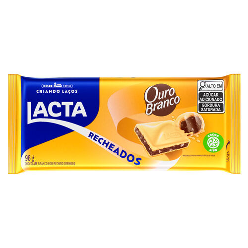 Chocolate Lacta Recheados Ouro Branco 98g