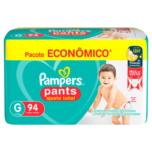 Fralda Pampers Pants Ajuste Total Tamanho G 94 Unidades Pack