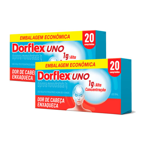 Kit Dorflex Uno Enxaqueca 1g com 20 Comprimidos