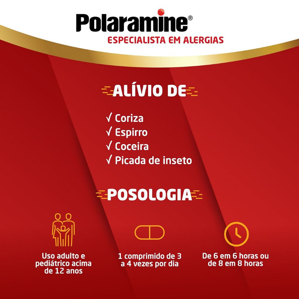 Polaramine 2mg com 20 Comprimidos Revestidos_3