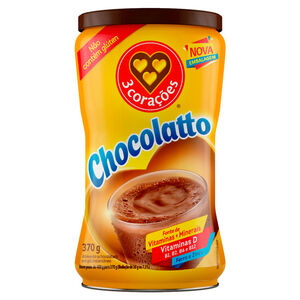 Achocolatado em Pó 3 Corações Chocolatto 370g