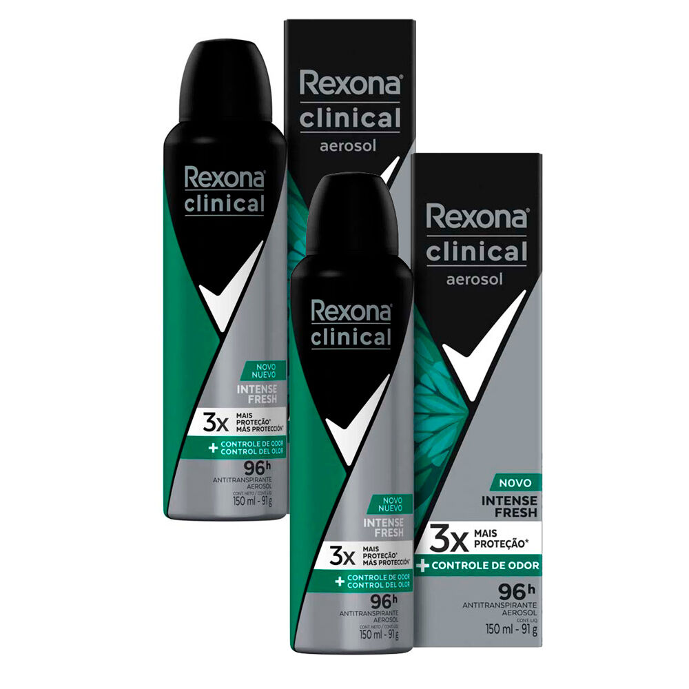 Deodorant Aerosol Antiperspirant Rexona Clinical Intense Fresh 96H 150ml -  AliExpress