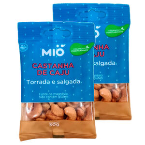 Kit 2 Castanha de Caju Mió Torrada e Salgada 30g