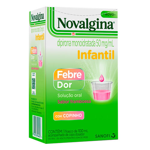 Novalgina Infantil 50mg/ml Solução Framboesa 100ml Frasco