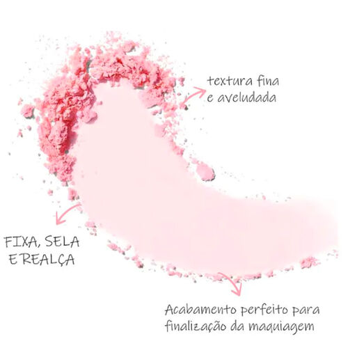 Pó Solto Facial Karen Bachini Pink Powder Rosa 12g Textura