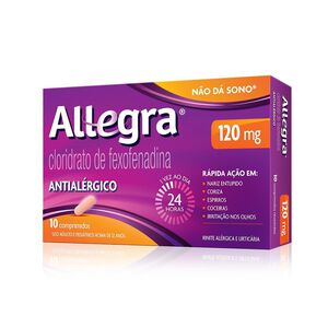 Allegra 120mg Antialérgico com 10 Comprimidos