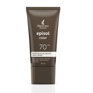 Protetor Solar Episol Color Pele Negra T5 FPS 70 Loção com Efeito de Base 40g