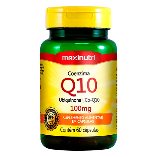 Coenzima Q10 100mg Maxinutri com 60 Cápsulas Frasco