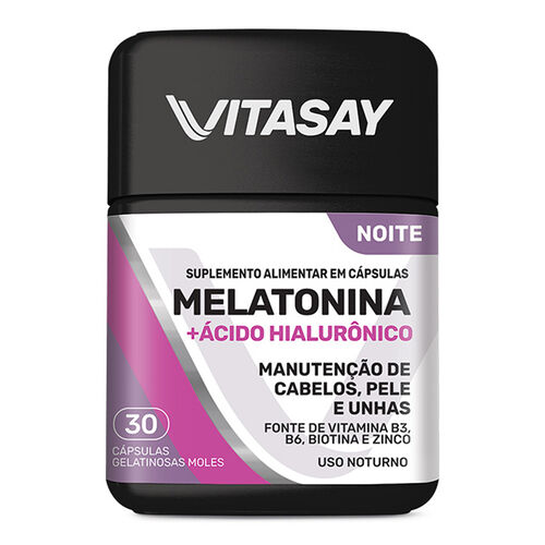 Vitasay Melatonina + Ácido Hialurônico Cápsulas Frasco