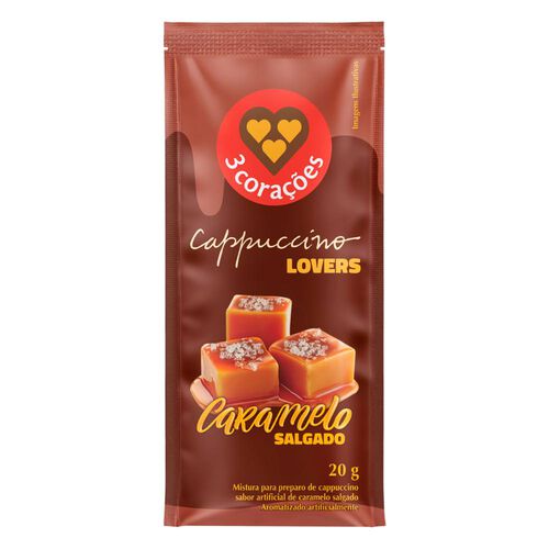 Cappuccino 3 Corações Lovers Caramelo Salgado Sachê