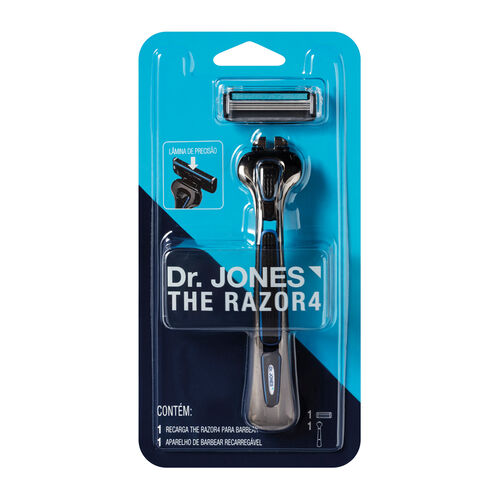Aparelho de Barbear Dr. Jones The Razor4 com 1 Recarga Blister