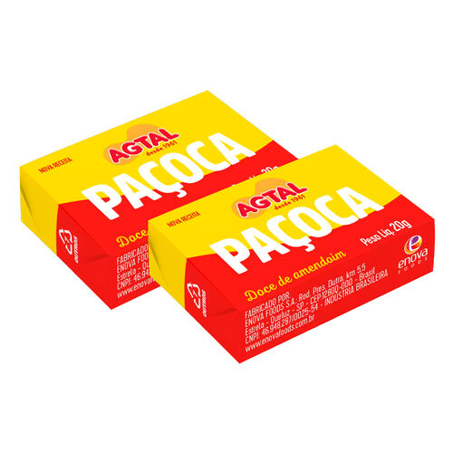 Kit Paçoca Agtal Quadrada 20g