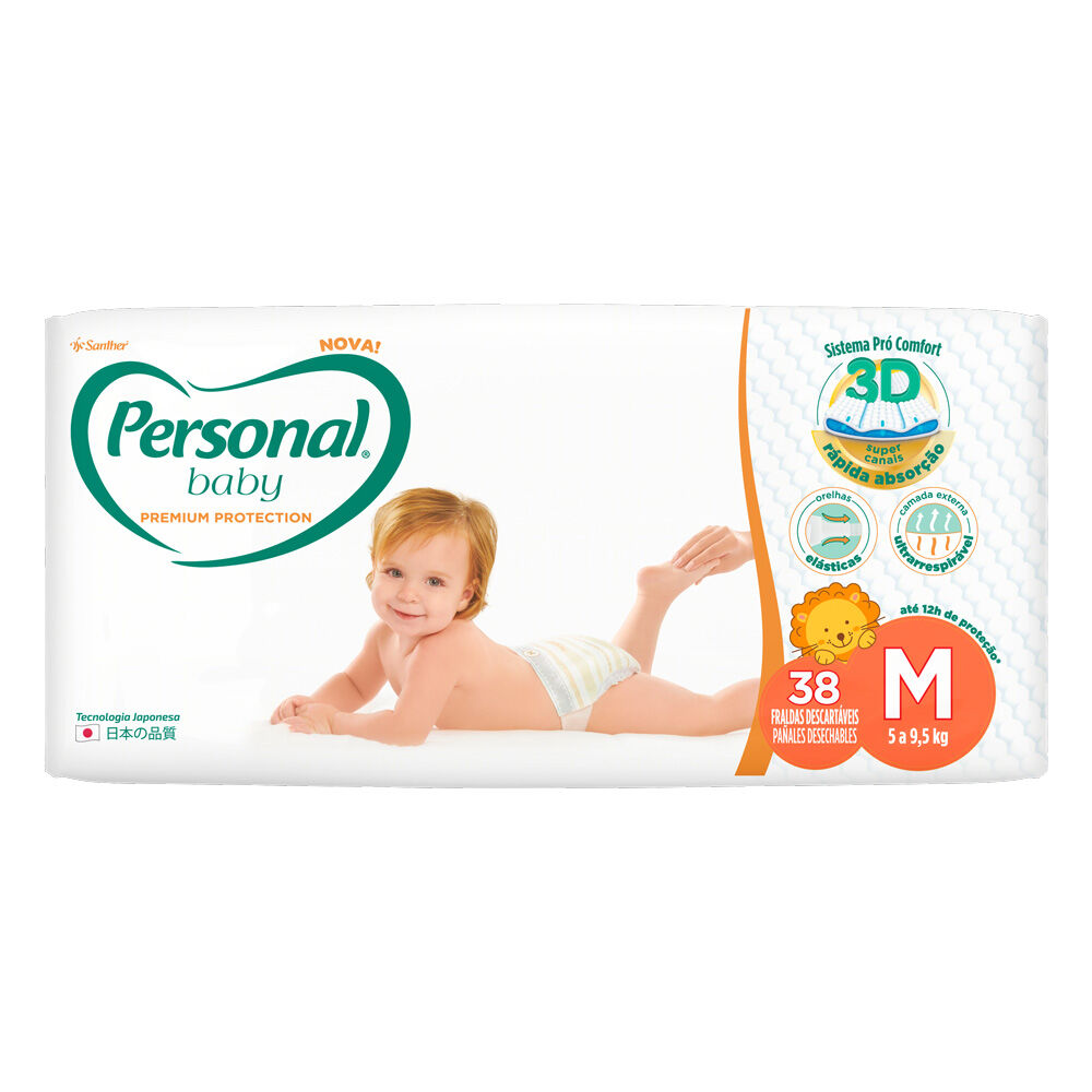 Fralda Personal Baby Premium Protection Tamanho M com 38 Unidades -  Drogaria Araujo