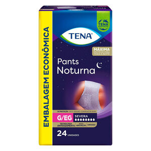 Roupa Íntima Tena Pants Noturna Tamanho G/EG 24 Unidades Embalagem Econômica
