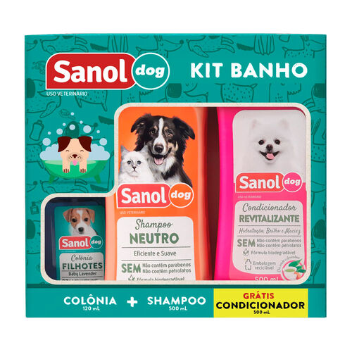 Kit Banho Veterinário Sanol Dog