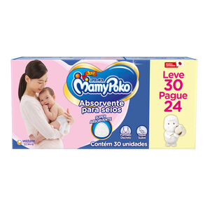 Absorvente para Seios MamyPoko Leve 30 Pague 24