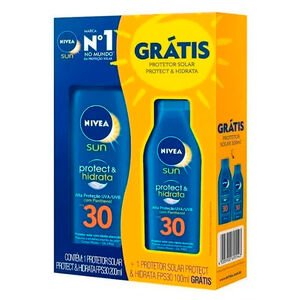 Kit Protetor Solar Nivea Sun Protect & Hidrata FPS 30 Loção 200ml e Ganhe Protetor 100ml