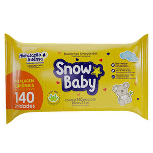 Toalhas Umedecidas Snow Baby Hidratação Intensa 140 Unidades