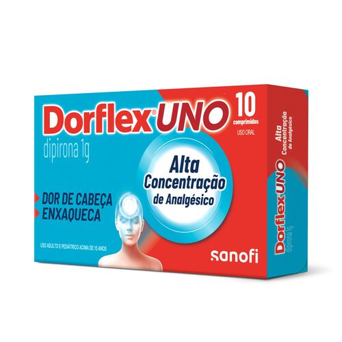 Dorflex Uno Dipirona Monoidratada 1g com 10 Comprimidos