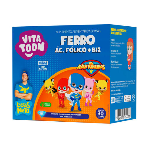 VitaToon Ferro Ácido Fólico + B12 Luccas Neto -1