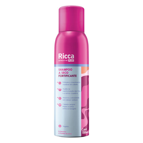 Shampoo à Seco Ricca Fortificante Refresh Me Plus 150ml Frente