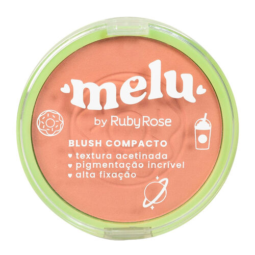 Blush Compacto Melu Ruby Rose RR8713 Cor Cake 10g_1