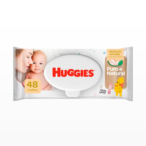 Lenço Umedecido Huggies Puro e Natural 48 Unidades