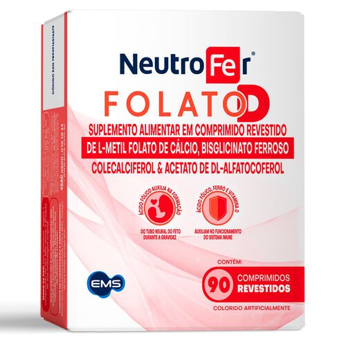 NeutroFer Folato D com 90 Comprimidos Revestidos