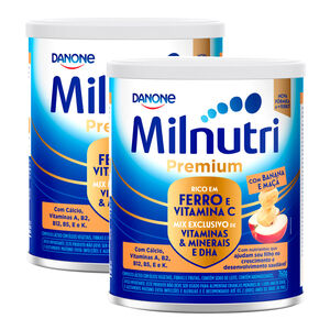 Milnutri Vitamina de Frutas Lata 760g | Kit com duas unidades