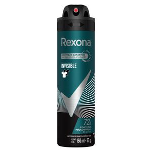 Desodorante Rexona Invisible Masculino Aerosol Antitranspirante 72 horas 150ml