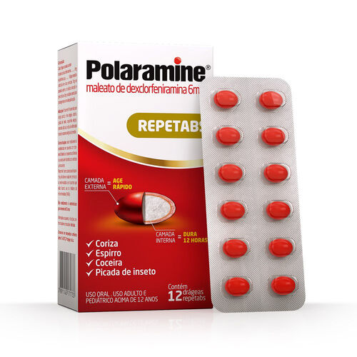 Polaramine 6mg Repetabs com 12 Drágeas_1