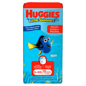 Fralda Huggies Little Swimmers Tamanho G/XG Pacote com 10 Fraldas Descartáveis