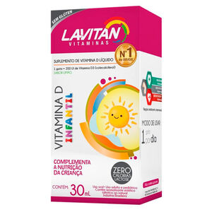 Lavitan Vitamina D Infantil Sabor Limão Gotas 30ml