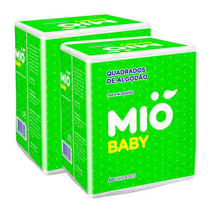 Kit 2 Algodão Mió Baby Quadrado 50 Unidades cada
